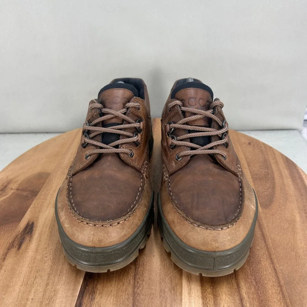 ECCO Track II Low GTX Mens Brown Leather Waterproof Hiking Shoes Size 44/10.5